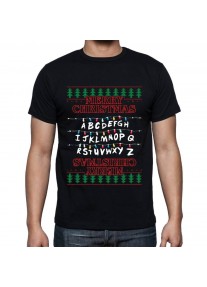 Мъжка тениска на STRANGER THINGS - MERRY CHRISTMAS